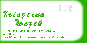 krisztina noszek business card